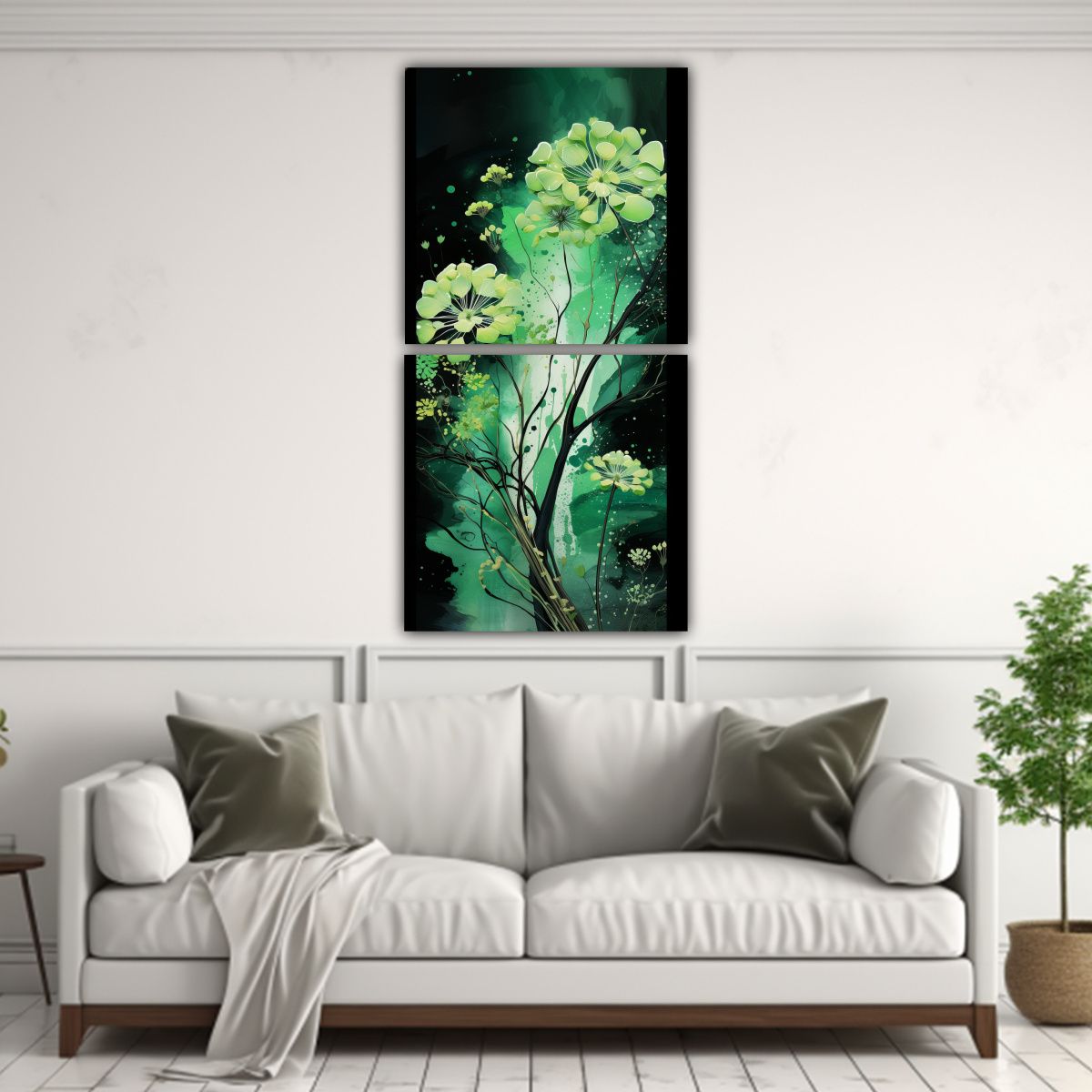 GENERICO - Cuadros Patron Intenso Para Cuarto A Kauri Tree 30x60 Cm