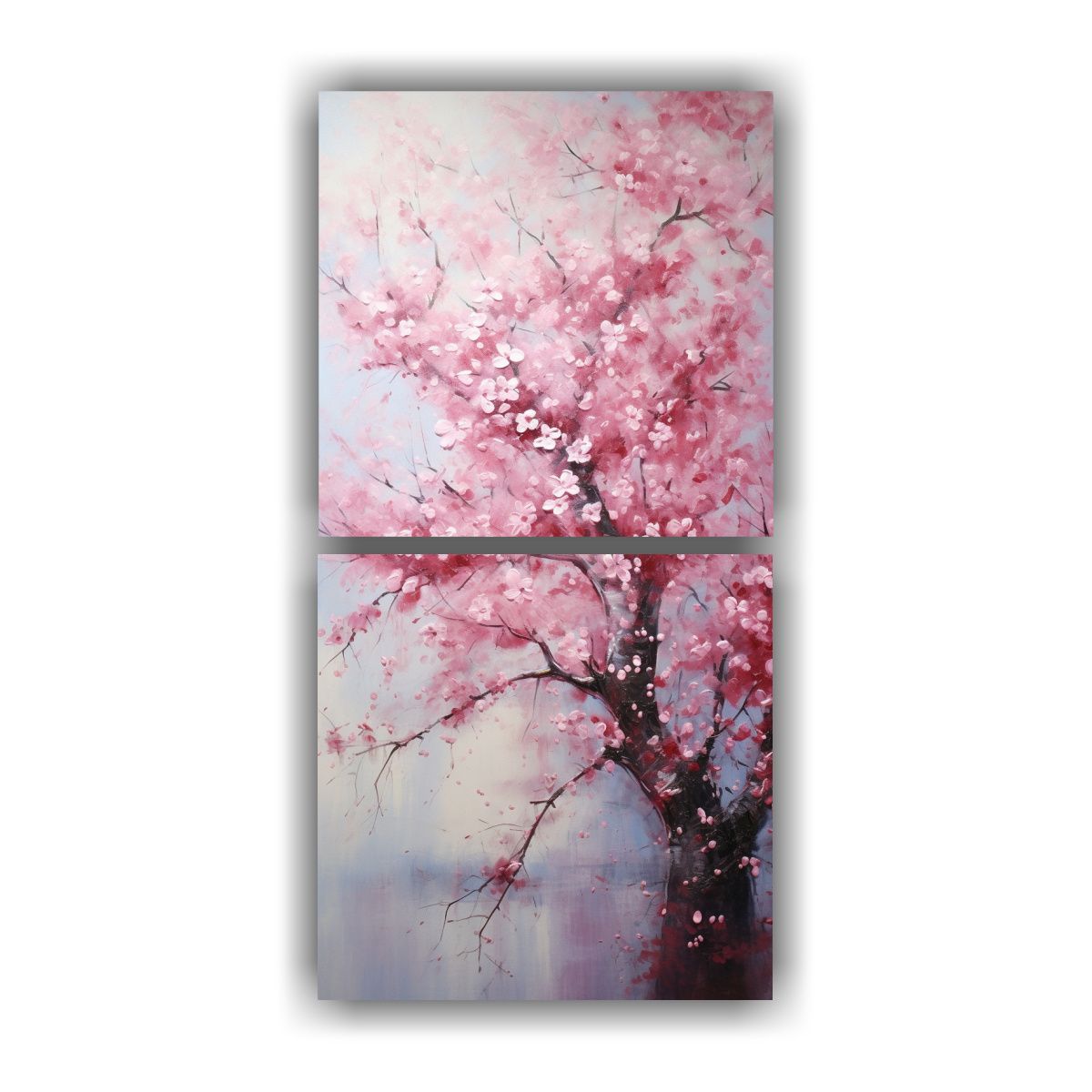 GENERICO - Pintura Original Un Cerezo Estilo óleo De Alta 60x120 Cm