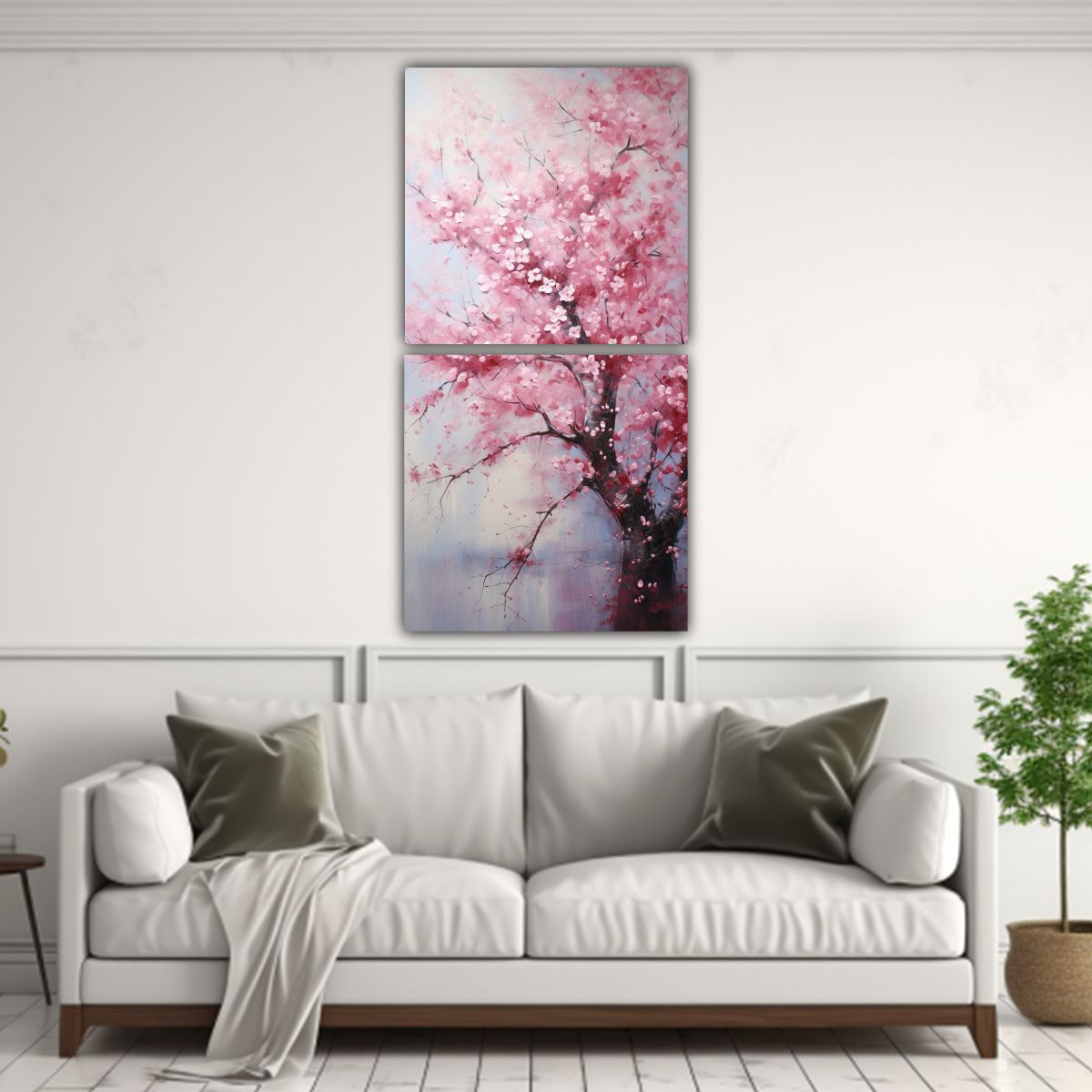 GENERICO - Pintura Original Un Cerezo Estilo óleo De Alta 60x120 Cm