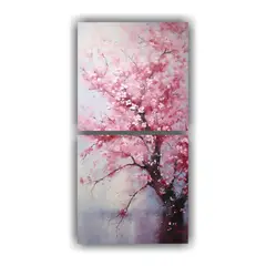 GENERICO - Pintura Original Un Cerezo Estilo óleo De Alta 40x80 Cm