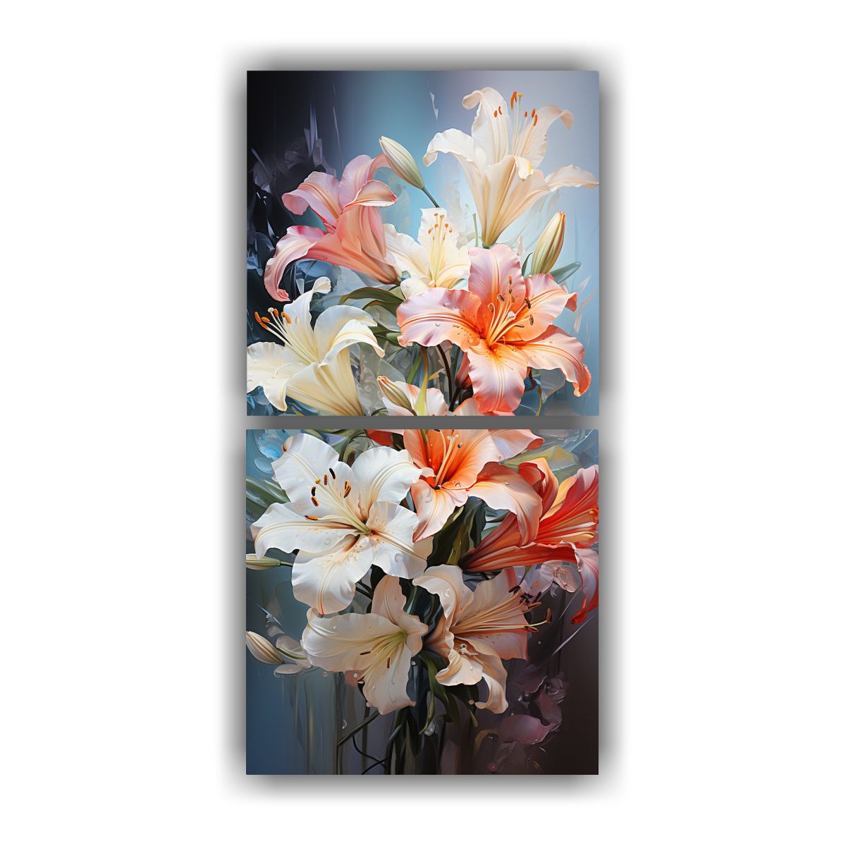 GENERICO - Cuadros Abstractos Modernos Poder A Lirios En 30x60 Cm