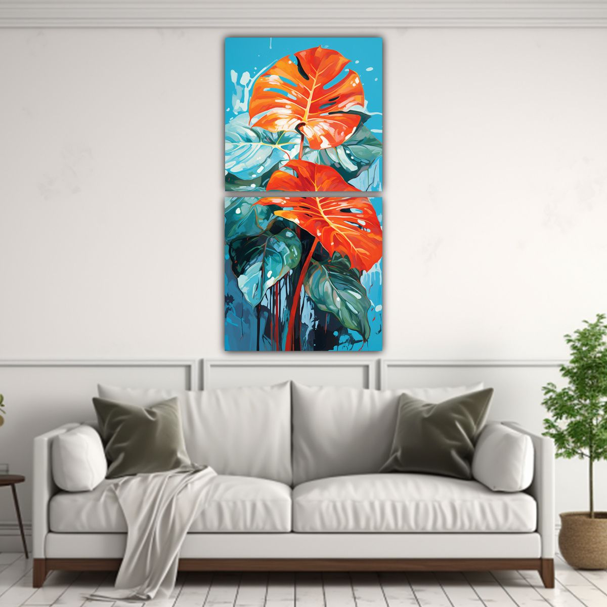 GENERICO - Pinturas De Decoración Dos Artes De Pared 50x100 Cm