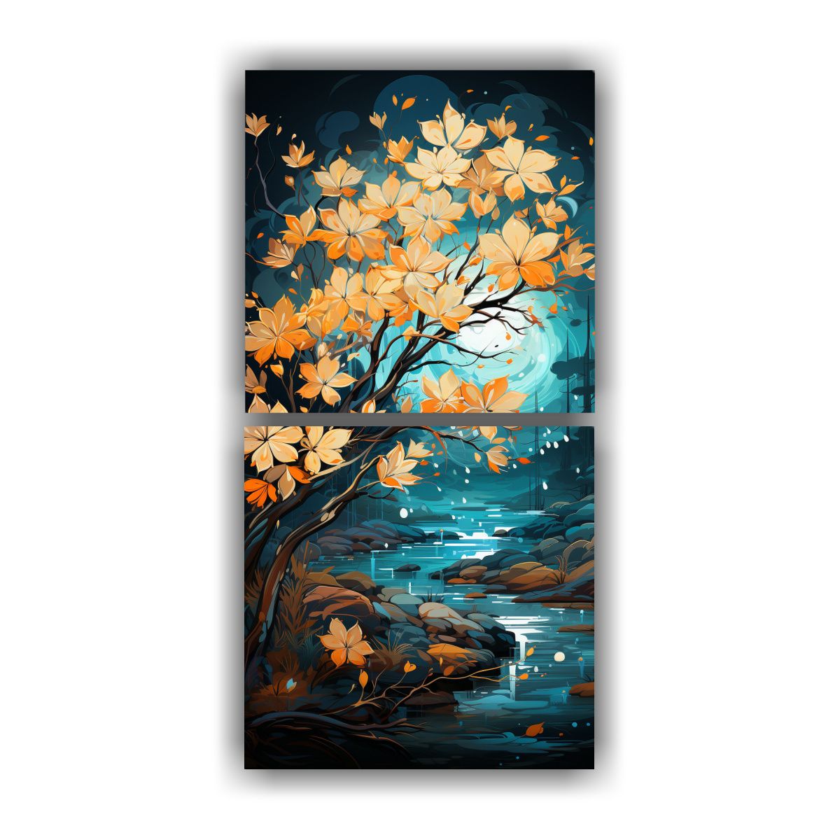 GENERICO - Lienzos Estilo Galeria Multicolor Pino Escocés 30x60 Cm