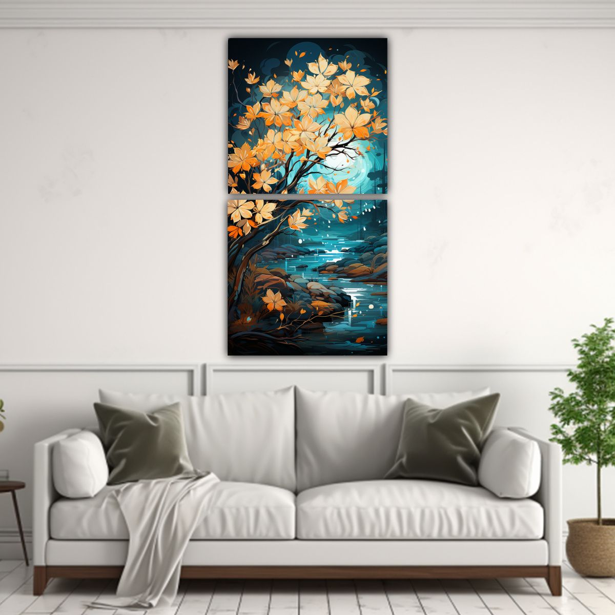 GENERICO - Lienzos Estilo Galeria Multicolor Pino Escocés 30x60 Cm