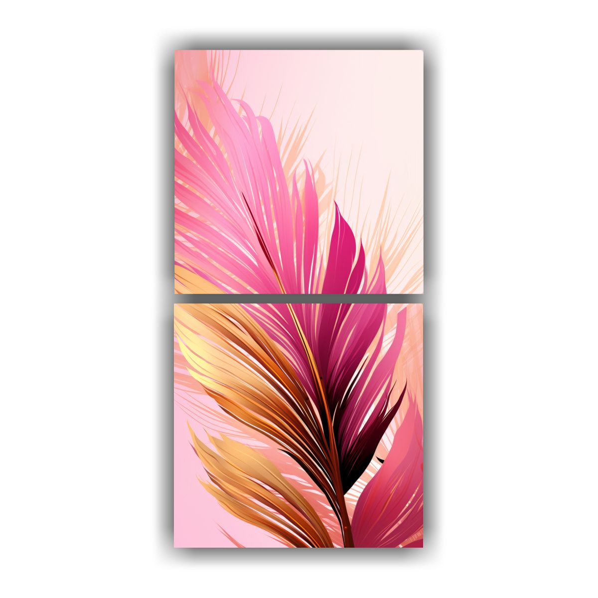 GENERICO - Pinturas Decorativas Con Hojas De Palma En 60x120 Cm