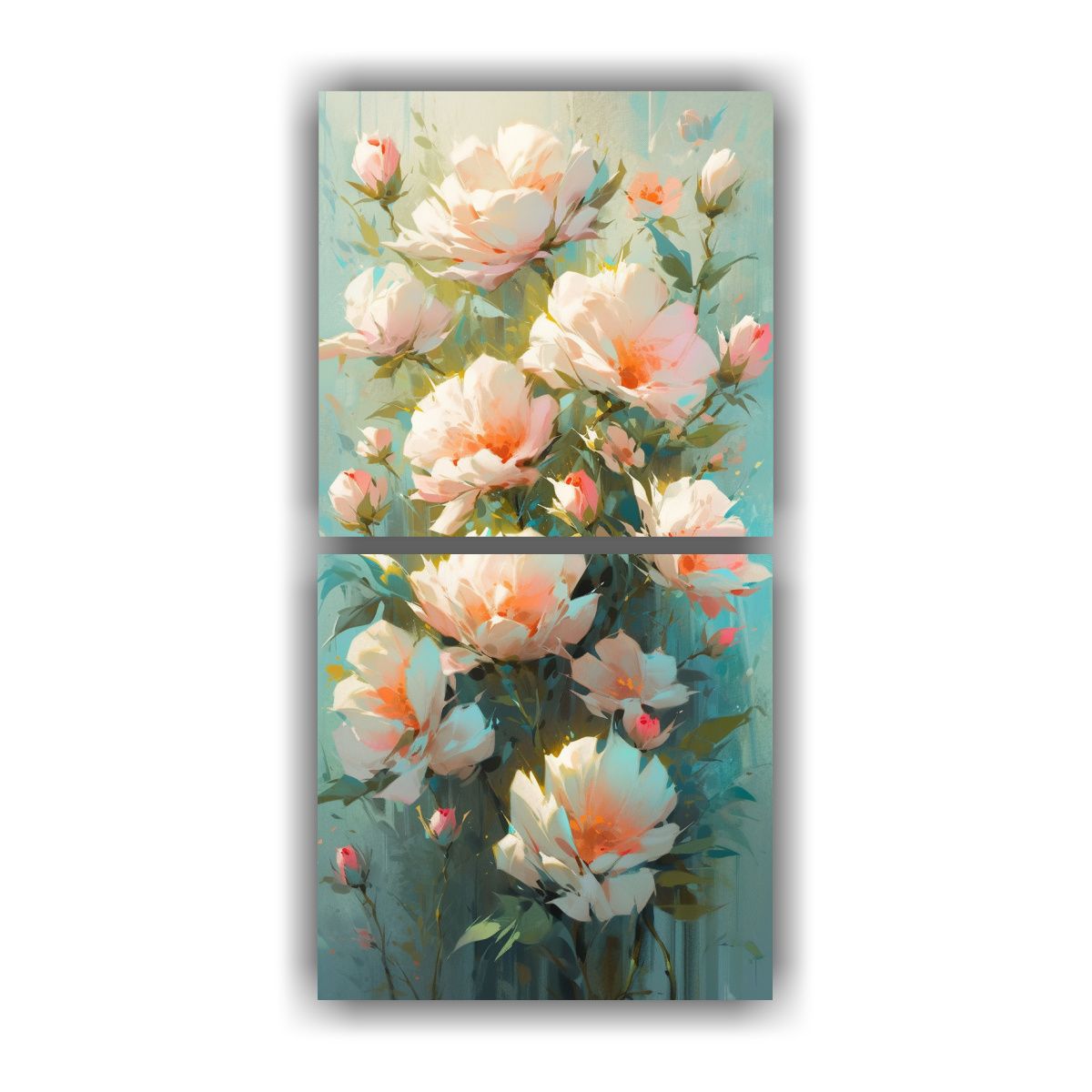 GENERICO - Pintura En Lienzo De Dos Pantallas En Bastidor 50x100 Cm