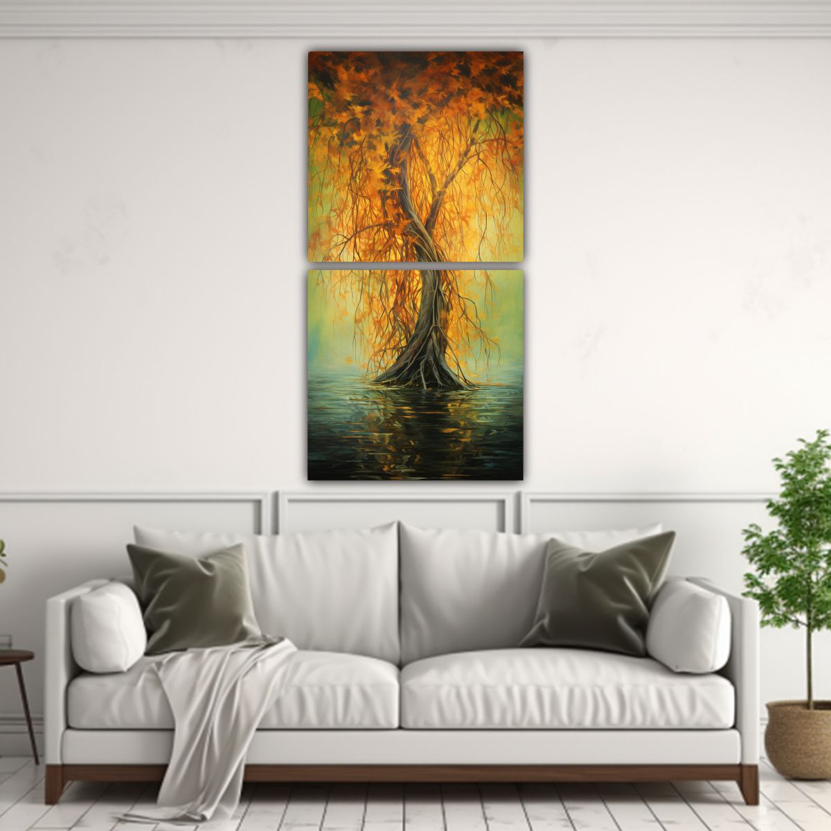 GENERICO - Set 2 Cuadros Abstractos De Movimiento Para 50x100 Cm