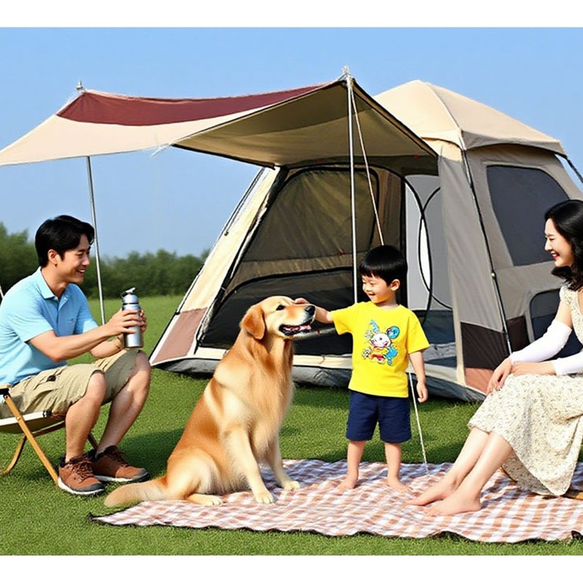 EVERSO - Carpa Instant Camping 8-10 Personas Con 2puertas Y 2ventanas