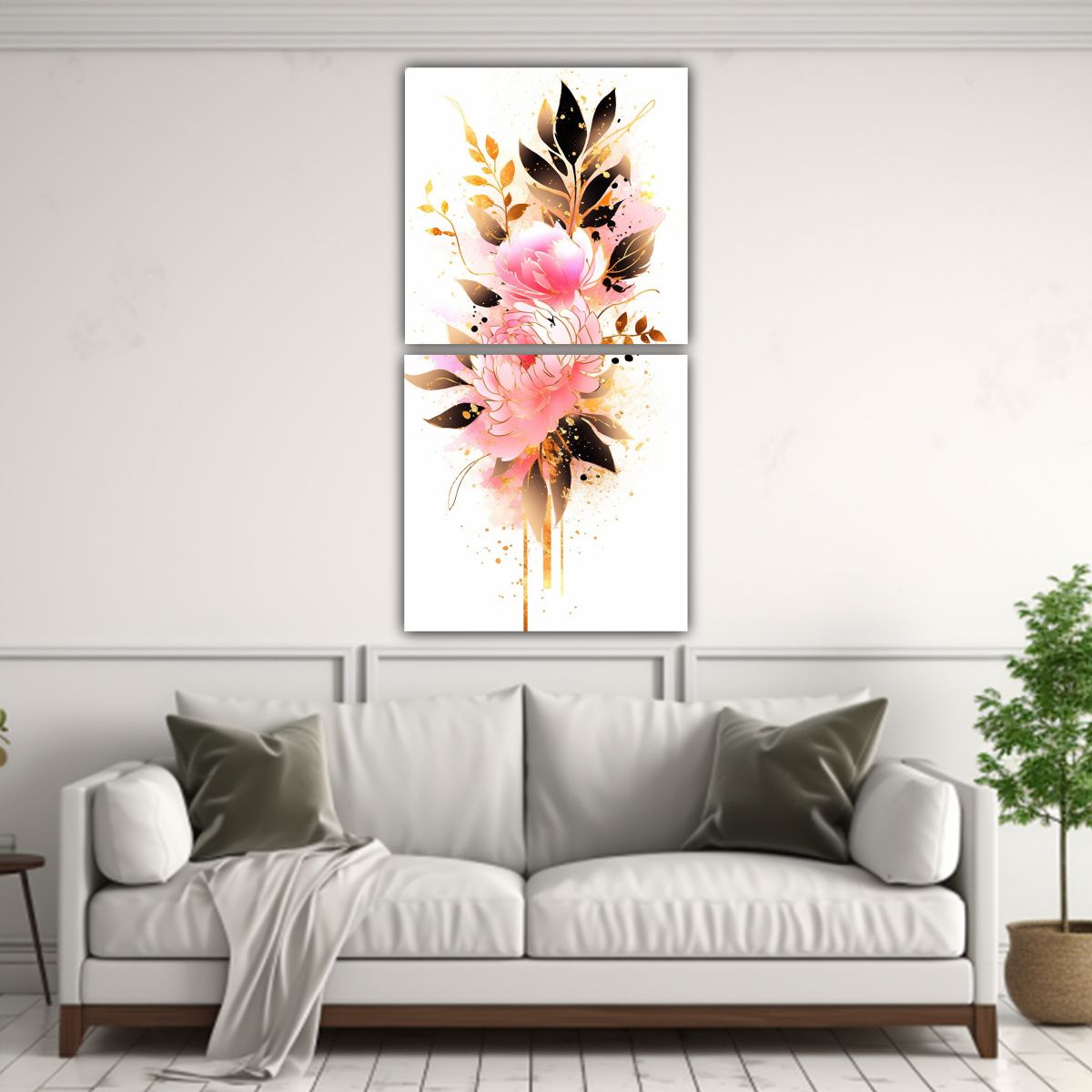 GENERICO - Pinturas Decorativas De Dormitorio Composiciones 20x40 Cm