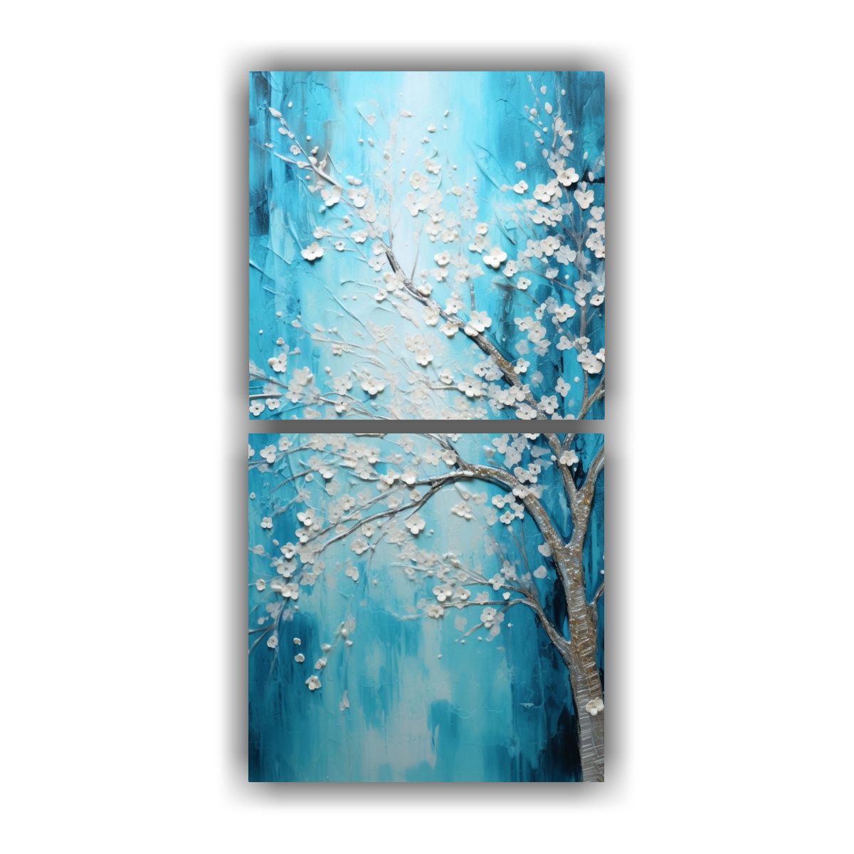 GENERICO - Cuadro Espectacular Minimalismo En Turquesa Y 50x100 Cm