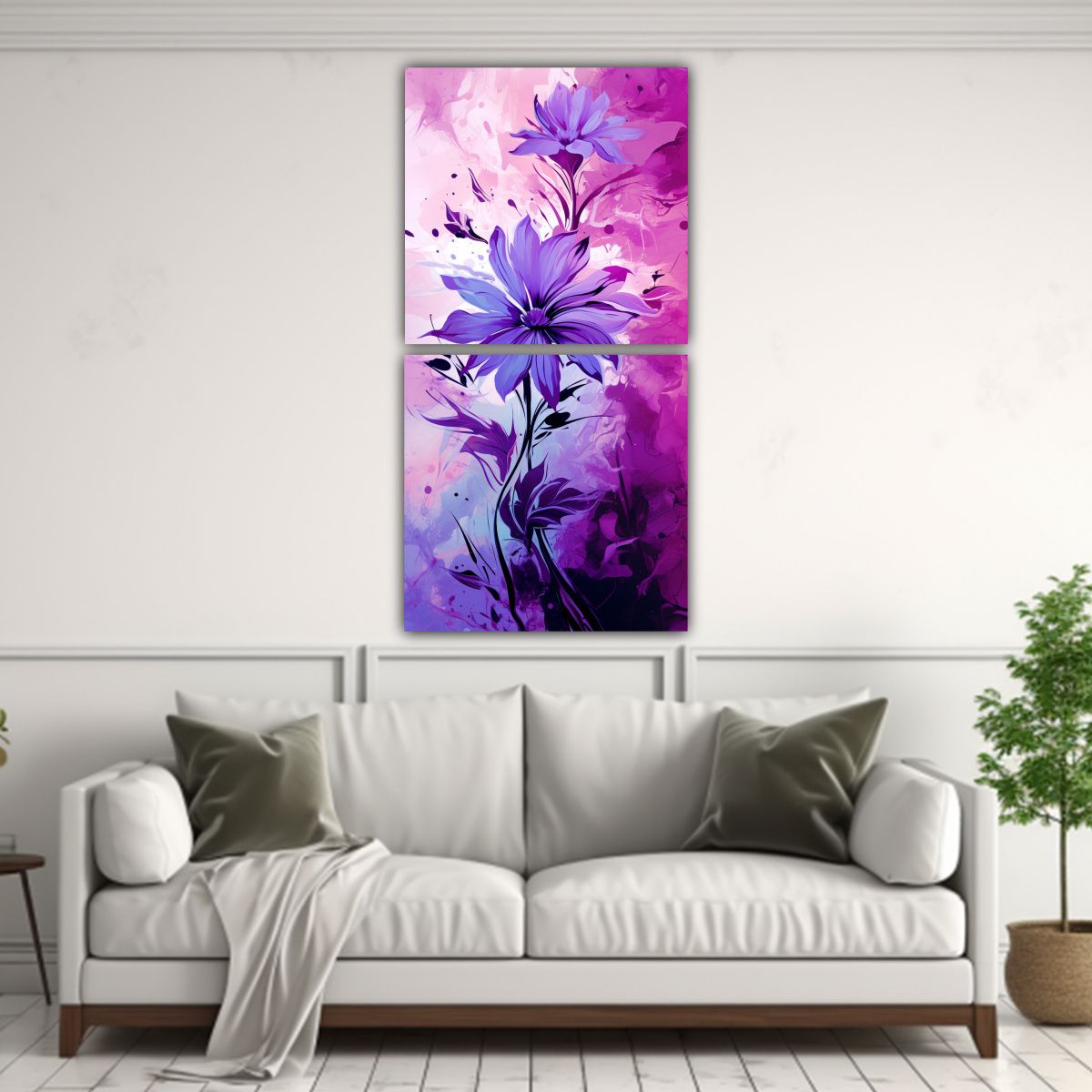 GENERICO - Pinturas Decorativas Estilo Neonoir En Tonos 20x40 Cm