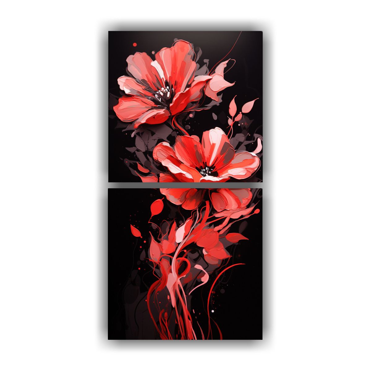 GENERICO - Pinturas Decorativas Rojo Y Negro Atmosfera 40x80 Cm