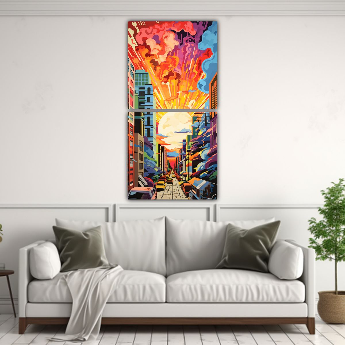 GENERICO - Cuadro De Arte De Pared Abstracto De Energía De 30x60 Cm