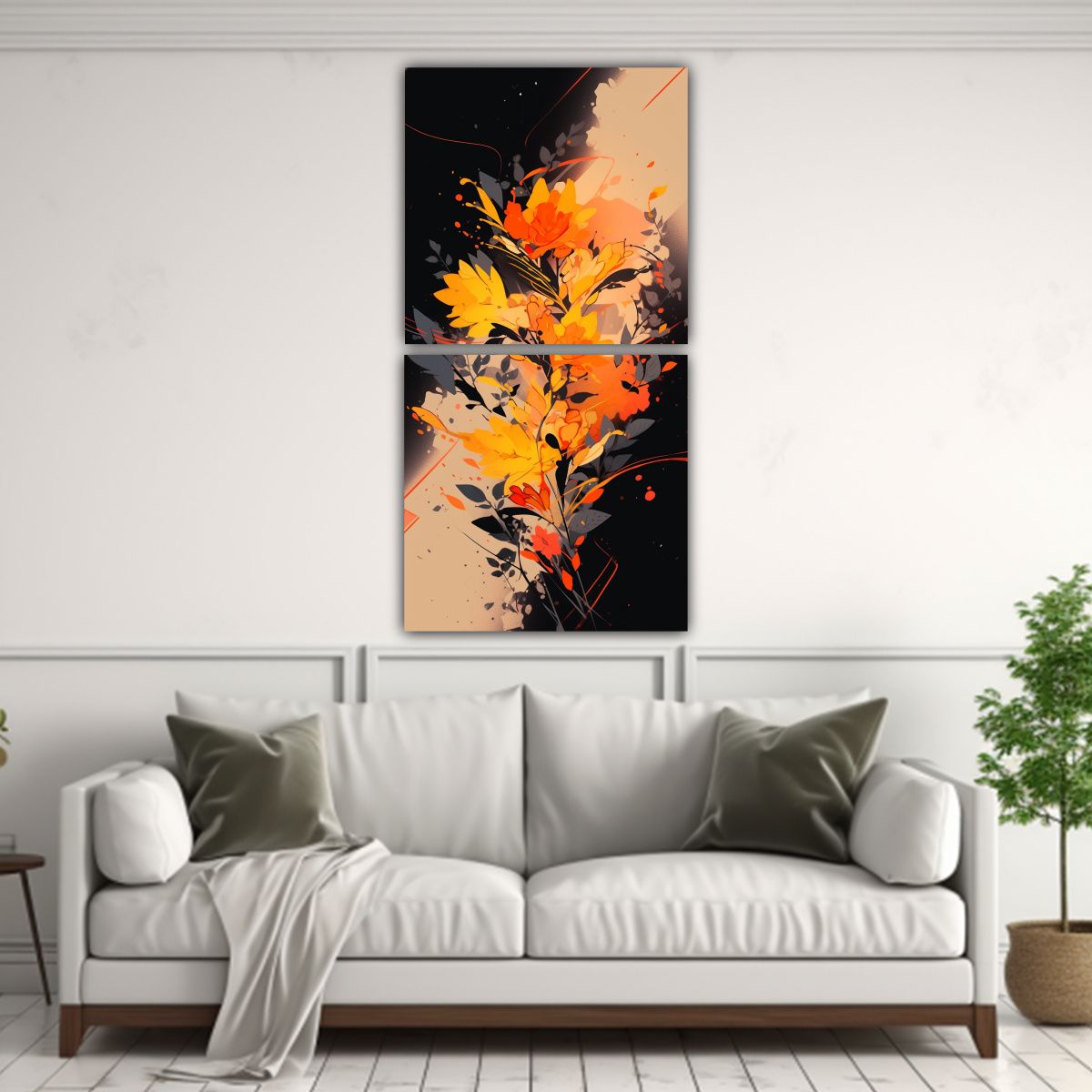 GENERICO - Pinturas Decorativas En Bastidor Con Estética 60x120 Cm