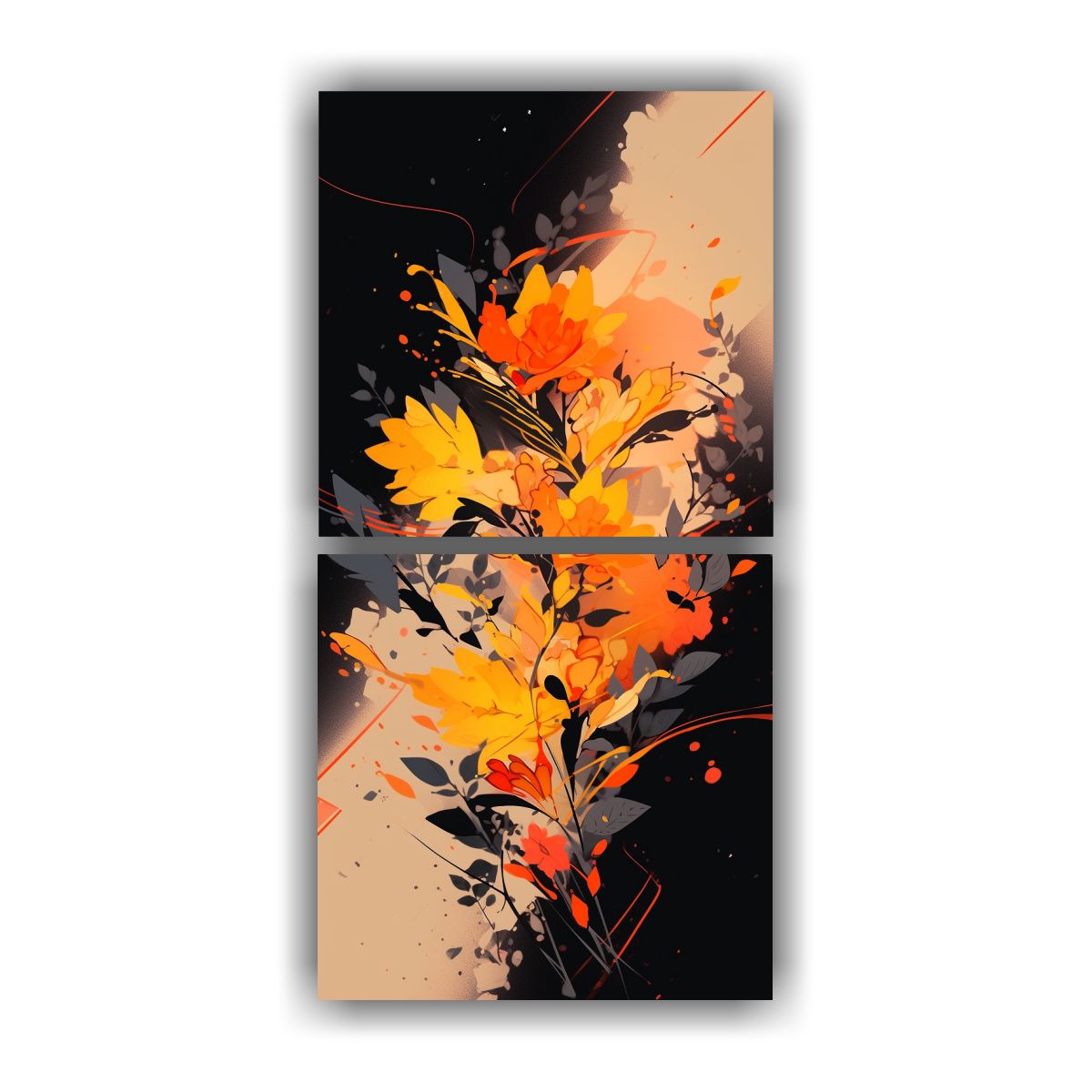 GENERICO - Pinturas Decorativas En Bastidor Con Estética 40x80 Cm
