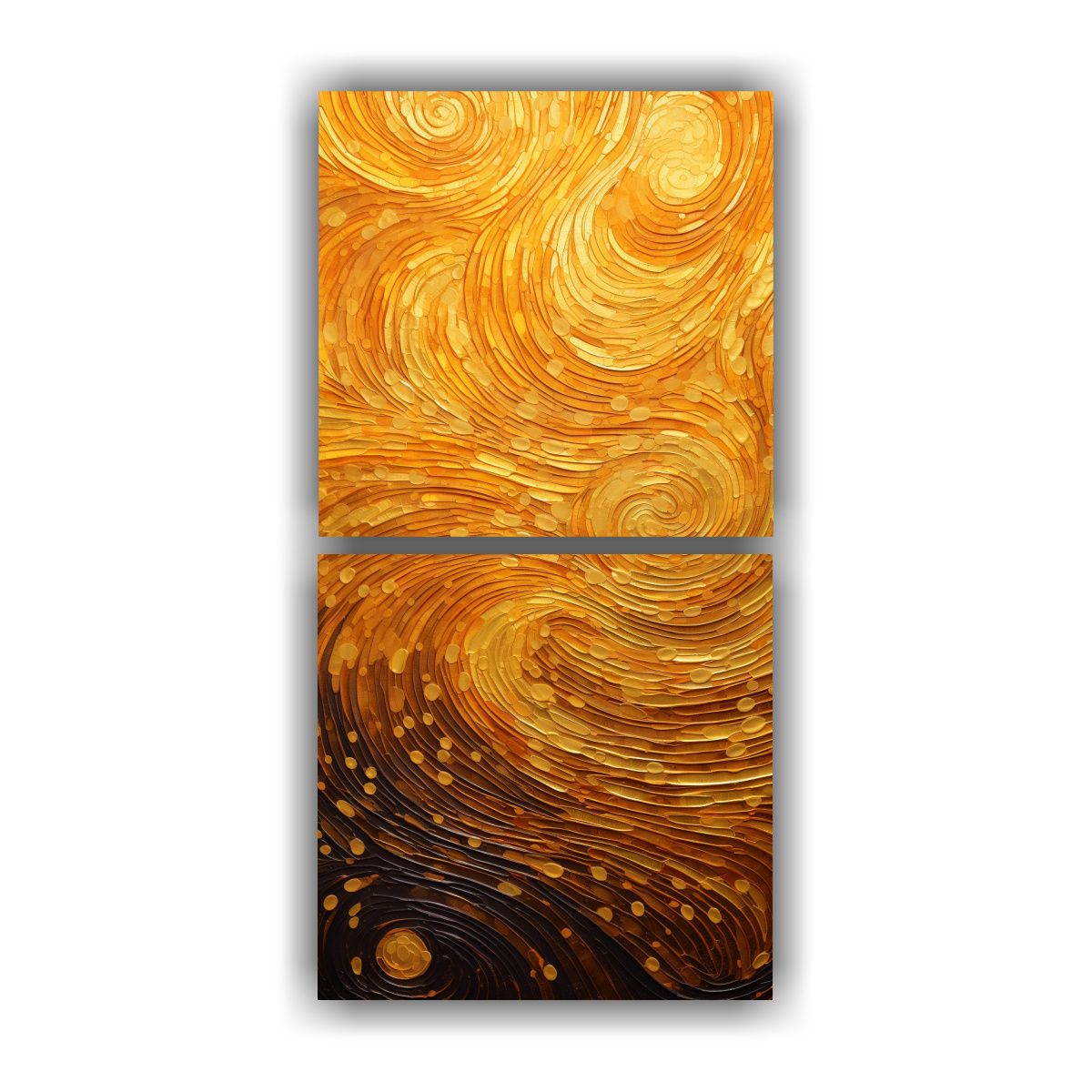 GENERICO - Set 2 Lienzos Conceptuales Luminosos De 20x40 Cm