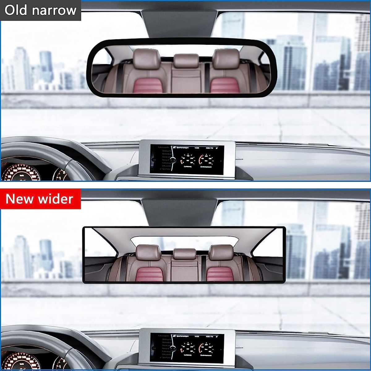 EVERSO - Espejo Retrovisor Universal Con Ventosa O Sopapo Para Auto