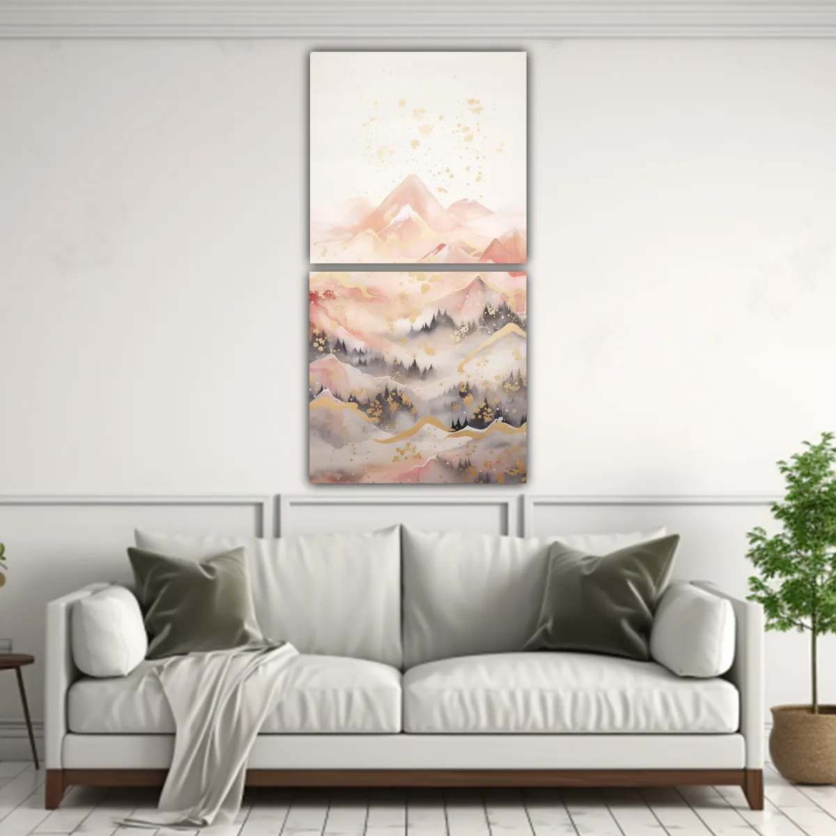 GENERICO - Paisaje De Montaña Con Estilo Elegante Destaca 60x120 Cm