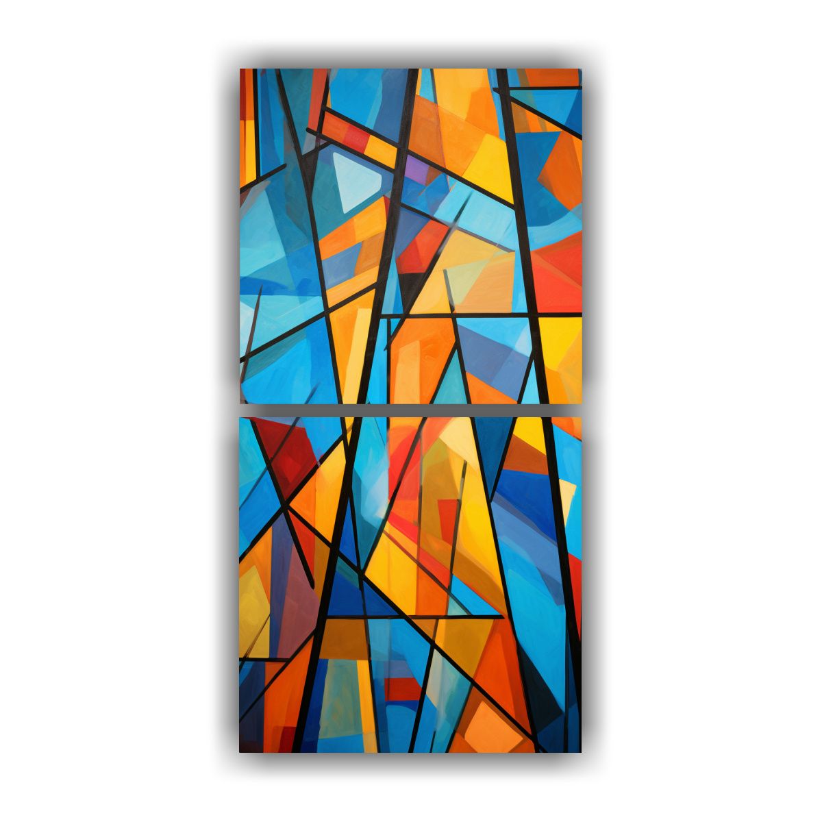 GENERICO - Pintura Abstracta Inspirada En El Movimiento 50x100 Cm