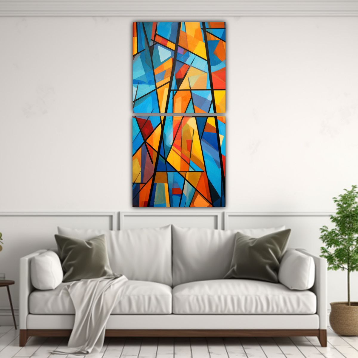GENERICO - Pintura Abstracta Inspirada En El Movimiento 50x100 Cm