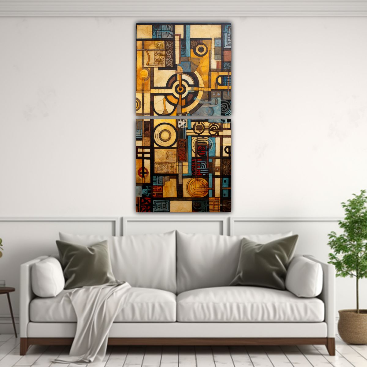 GENERICO - Cuadro De Pared Temática Celta Con Símbolos 40x80 Cm