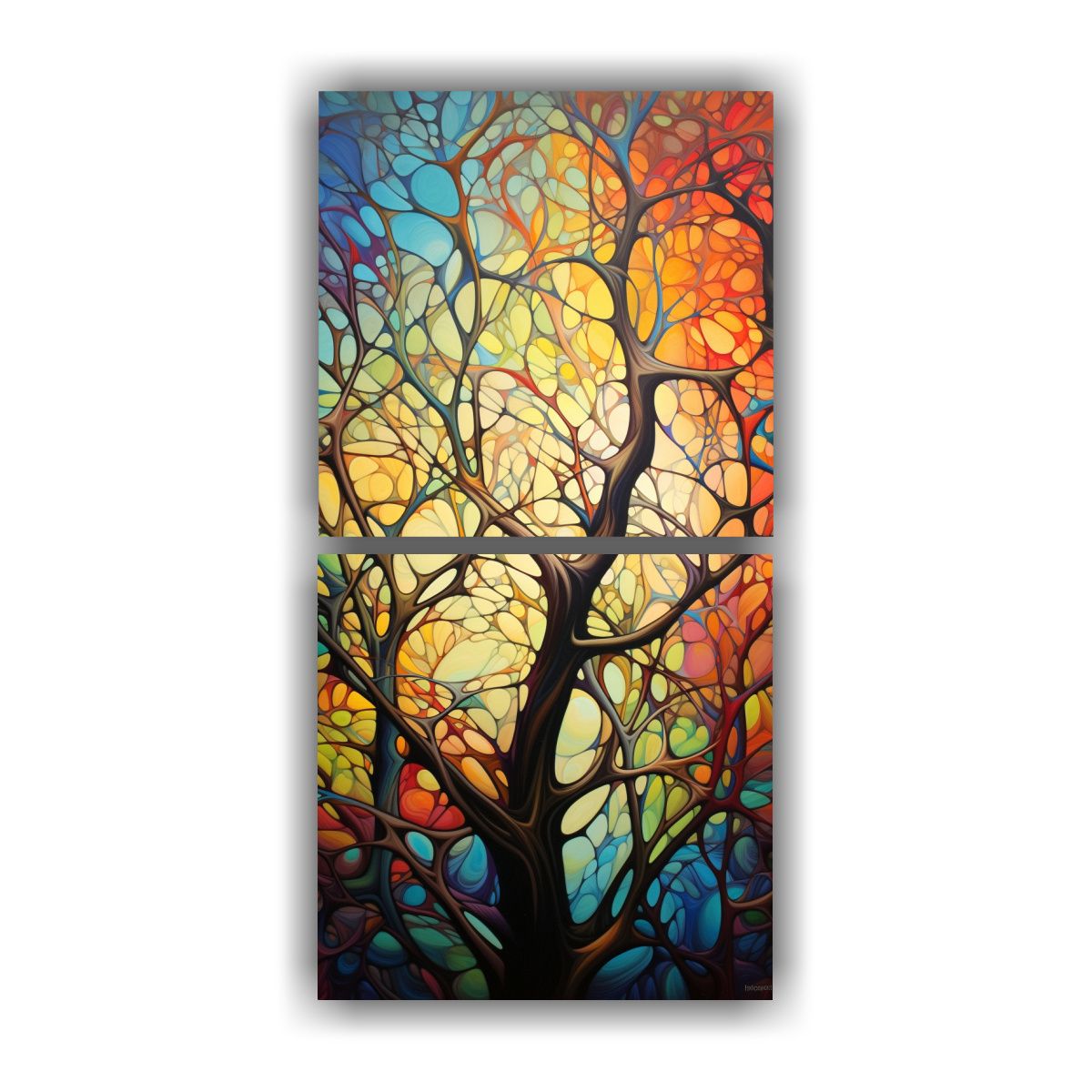 GENERICO - Conjunto 2 Lienzos Tela Estilo Galería Armonía 40x80 Cm