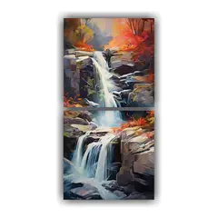 GENERICO - Pinturas Decorativas De Cascada En Trazos 20x40 Cm