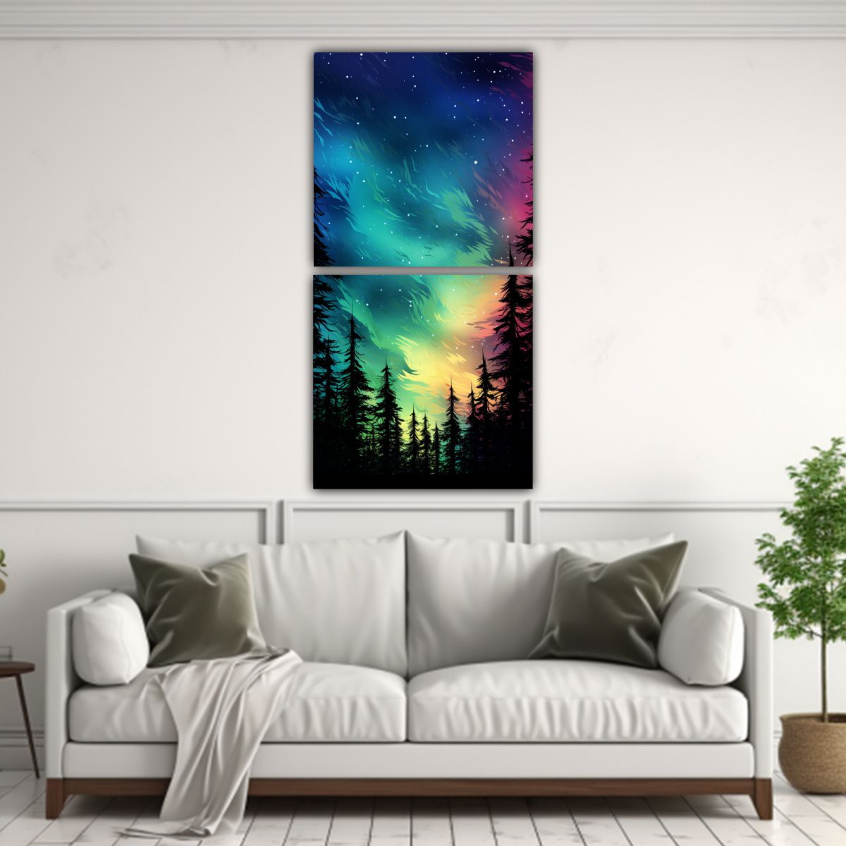 GENERICO - Pinturas Decorativas De árboles Silueteados En 40x80 Cm