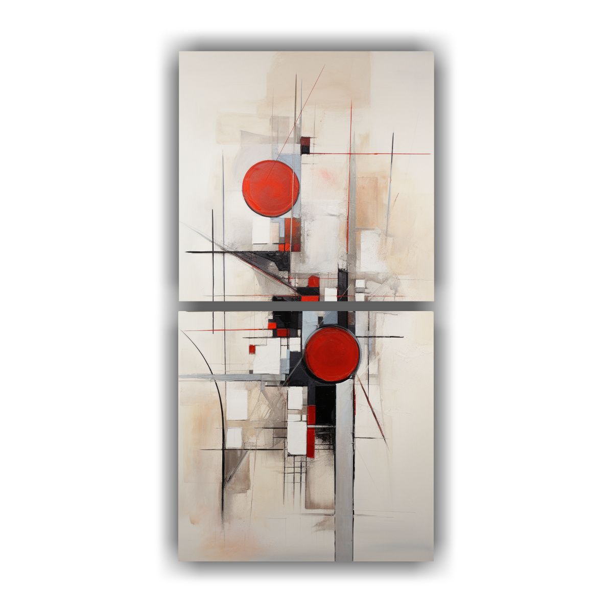 GENERICO - Cuadros Abstractos Blancos De Alta Resolución 50x100 Cm