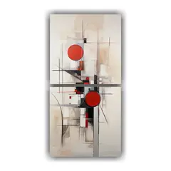 GENERICO - Cuadros Abstractos Blancos De Alta Resolución 20x40 Cm