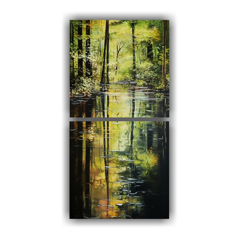 GENERICO - Diptico Hermoso Adorno El Sosiego Y La 20x40 Cm