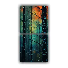 GENERICO - Pinturas Decorativas Multicolor De 2 Bellas Artes 20x40 Cm