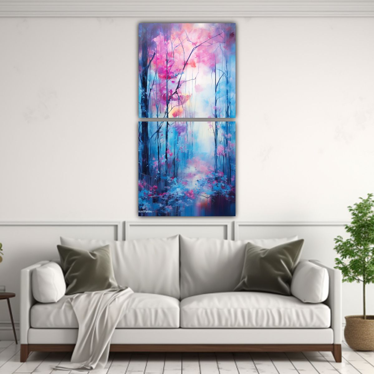 GENERICO - Cuadro Decorativo Enchanted Forest De 40x80 Cm