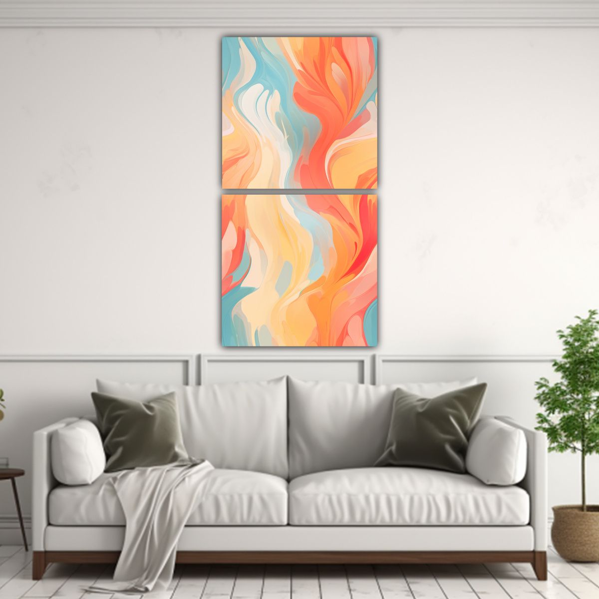 GENERICO - Pinturas Decorativas Abstractas 2 Fine Arts 20x40 Cm