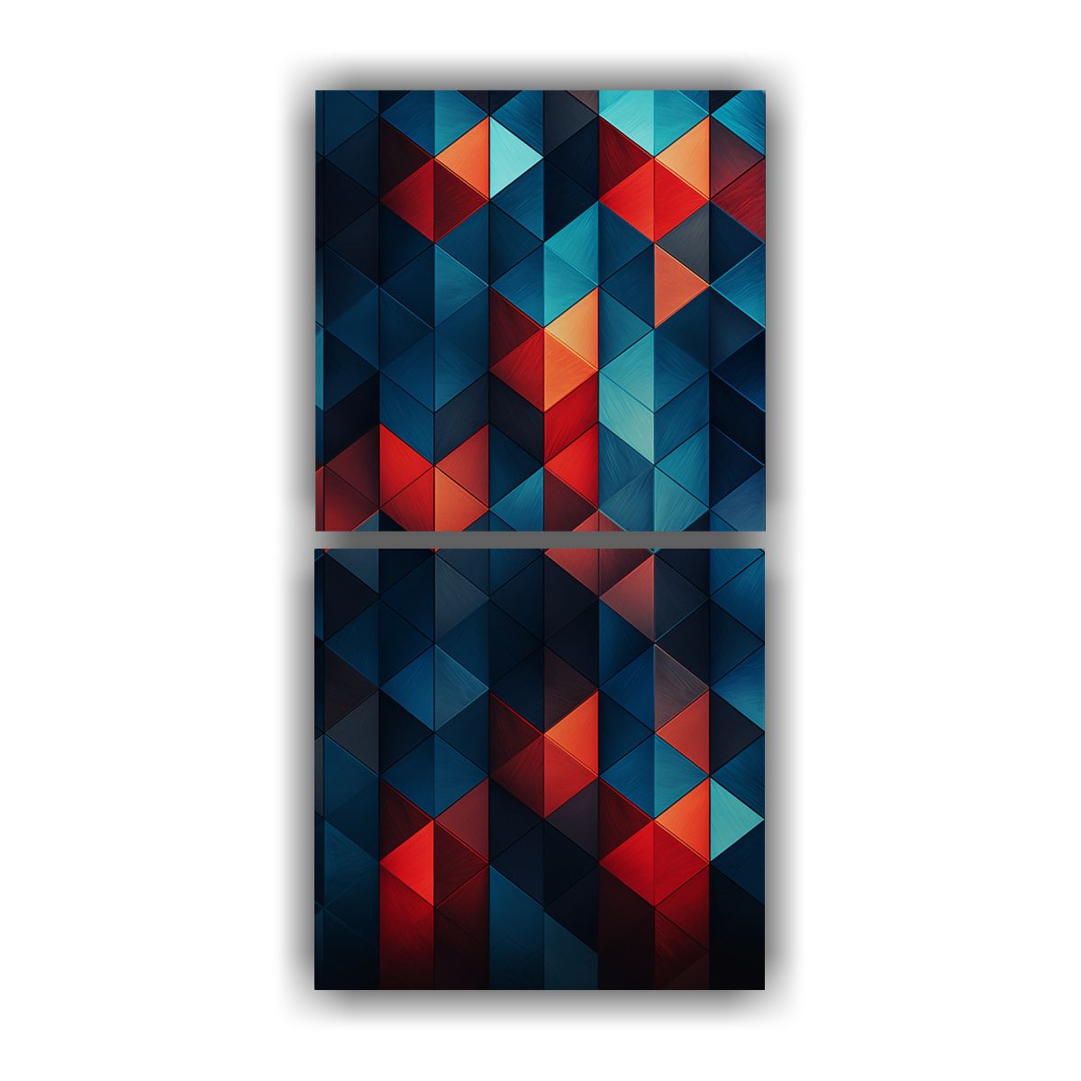 GENERICO - Cuadros Venta Formación Geométrica Conjunto 2 20x40 Cm