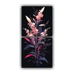 GENERICO - Pinturas Decorativas Dos Artes En Tonos Suaves De 20x40 Cm