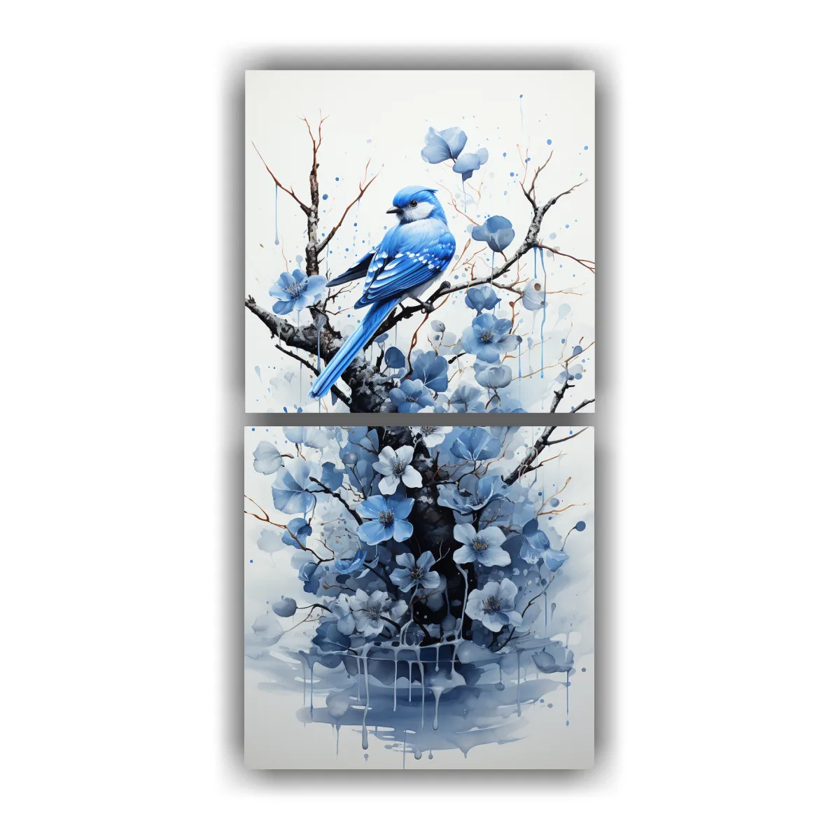 GENERICO - Set 2 Lienzos Patron Intenso Modernidad Árbol 40x80 Cm