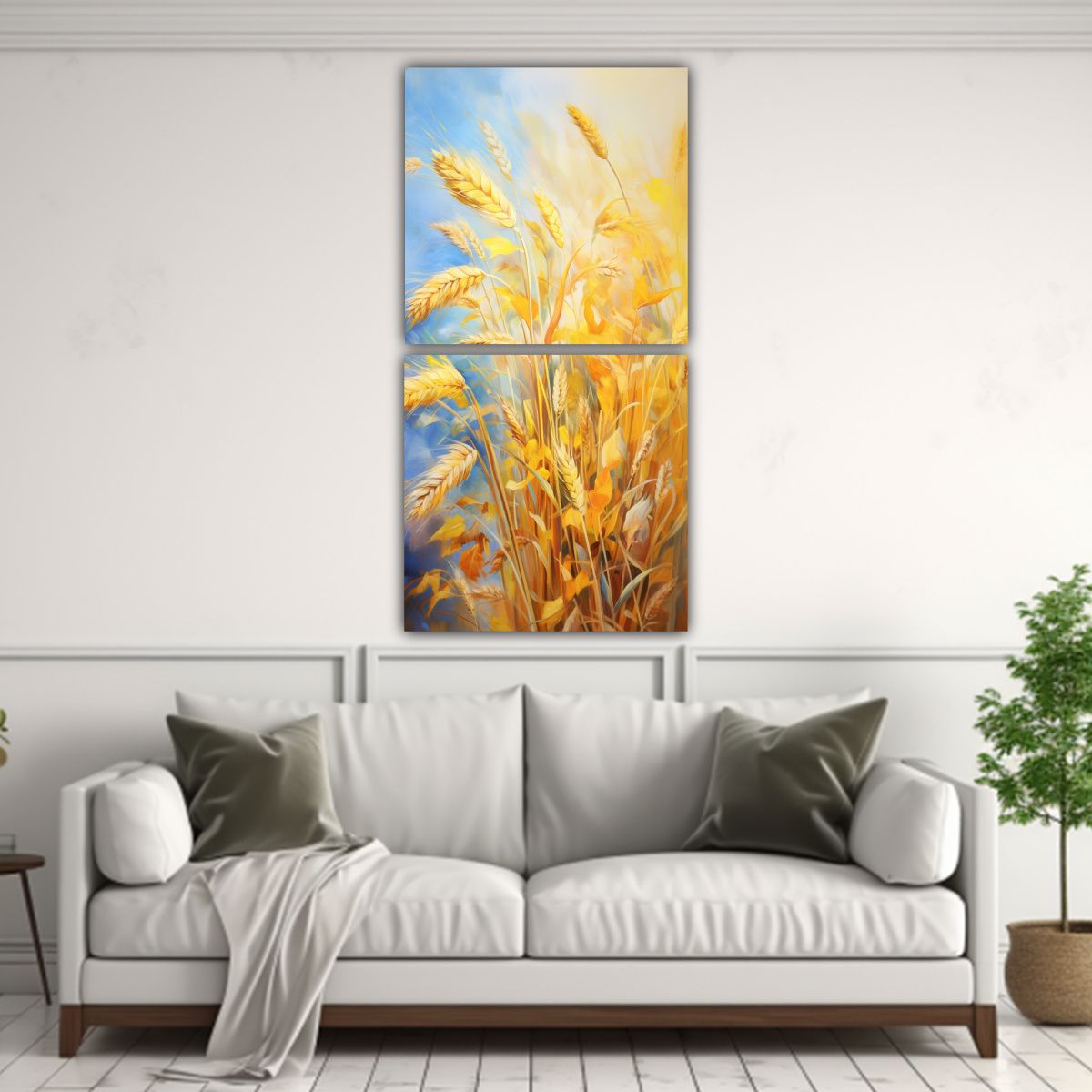 GENERICO - Pintura Abstracta De Hierbas En Estilo De Aceite 20x40 Cm