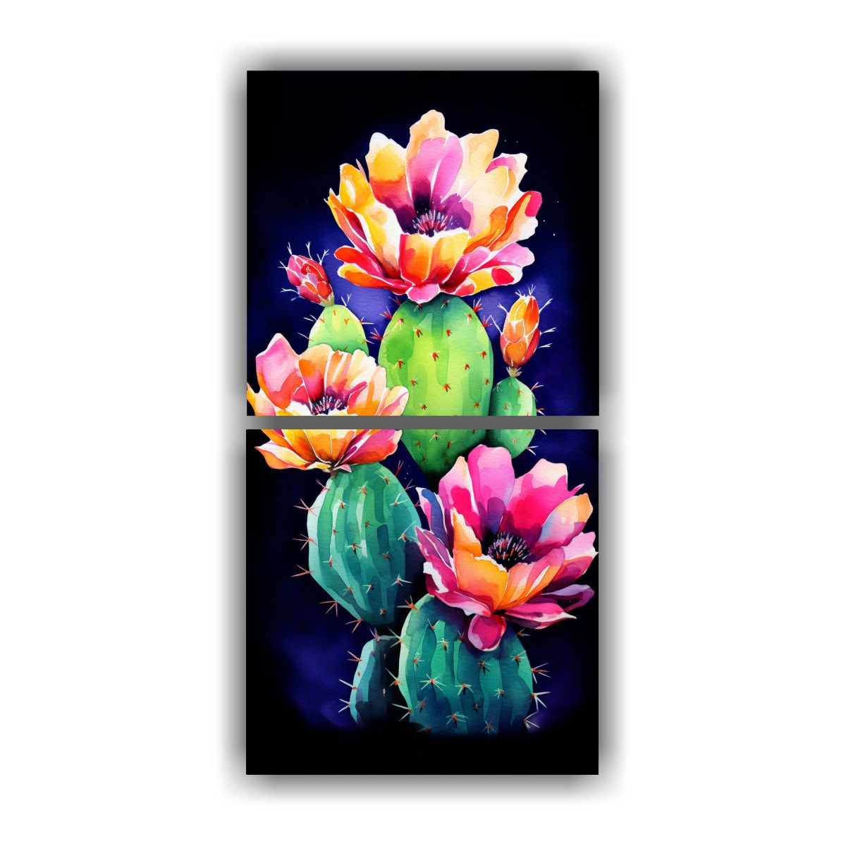 GENERICO - Set De 2 Telas En Bastidor Inspirador Resistente 20x40 Cm