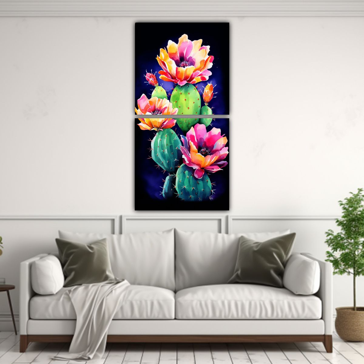 GENERICO - Set De 2 Telas En Bastidor Inspirador Resistente 20x40 Cm