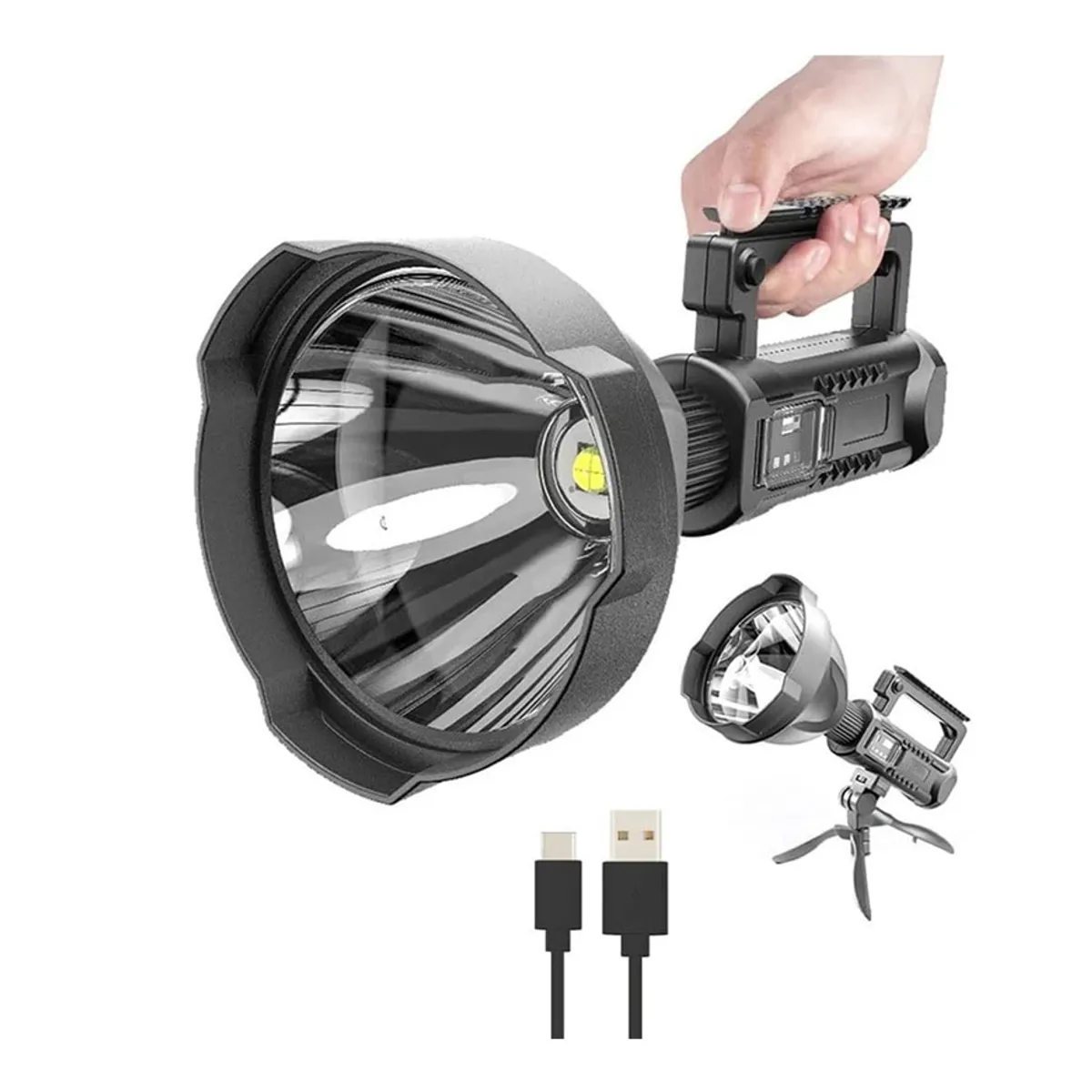 GENERICO - Linterna Led Multifuncional 4 Modos Camping Soporte iluminacion