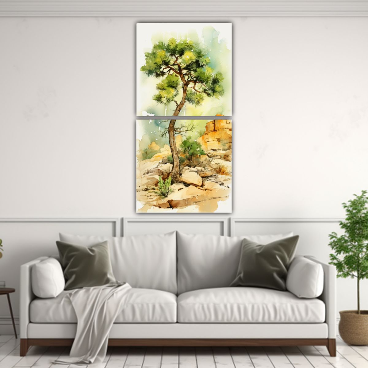 GENERICO - Cuadros Abstractos Belleza Natural En Joshua Tree 50x100 Cm