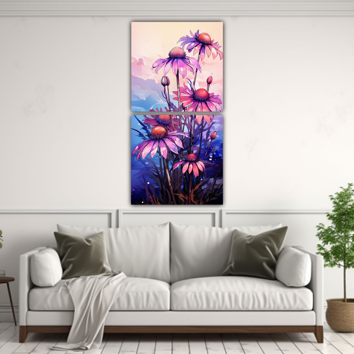 GENERICO - Pinturas Decorativas Para Sala Con Líneas Finas 30x60 Cm