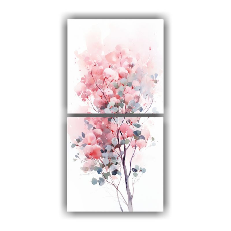 GENERICO - Pintura Abstracta De Un árbol De Eucalipto En 20x40 Cm