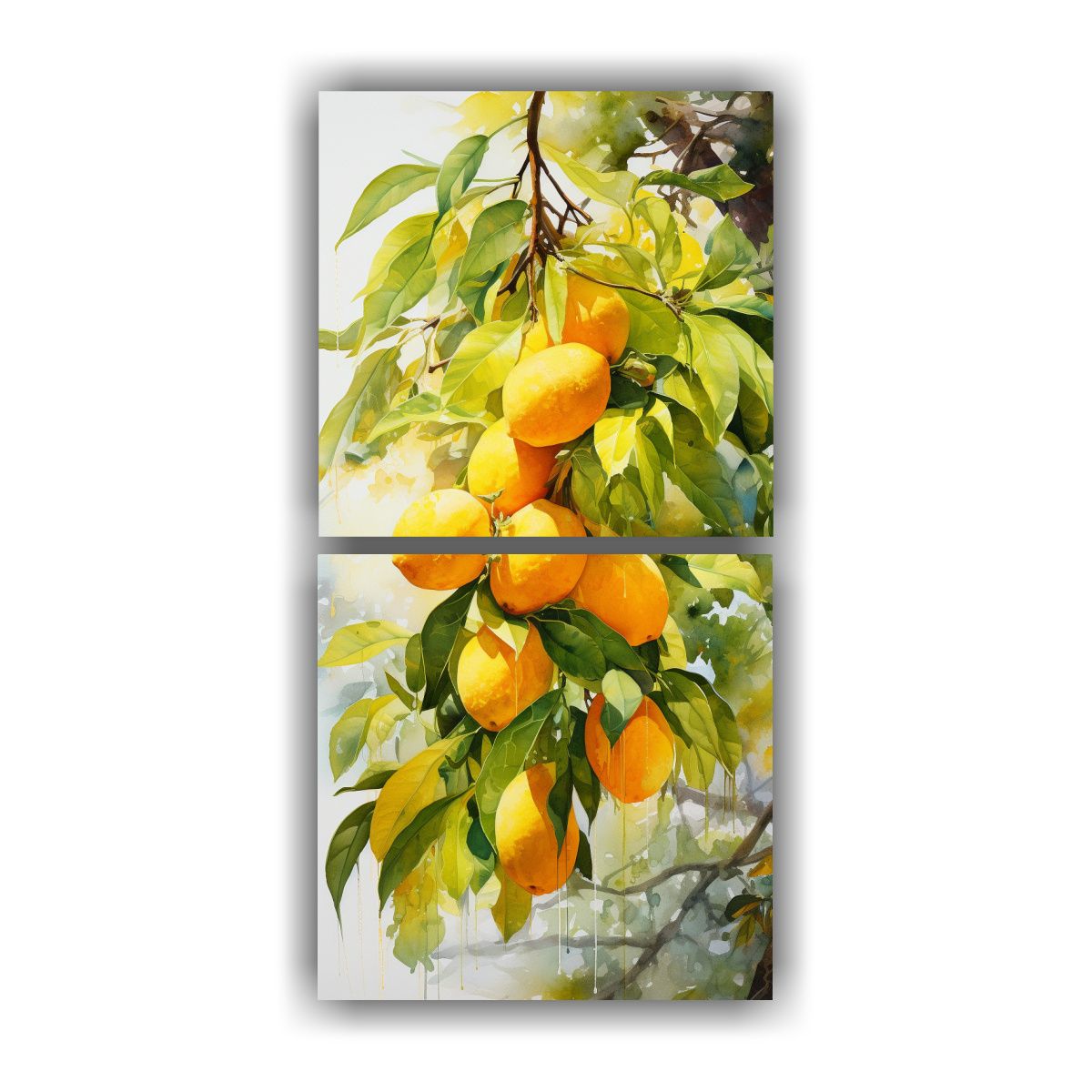 GENERICO - Set De 2 Lienzos Creativos De Armonía Cromática 30x60 Cm