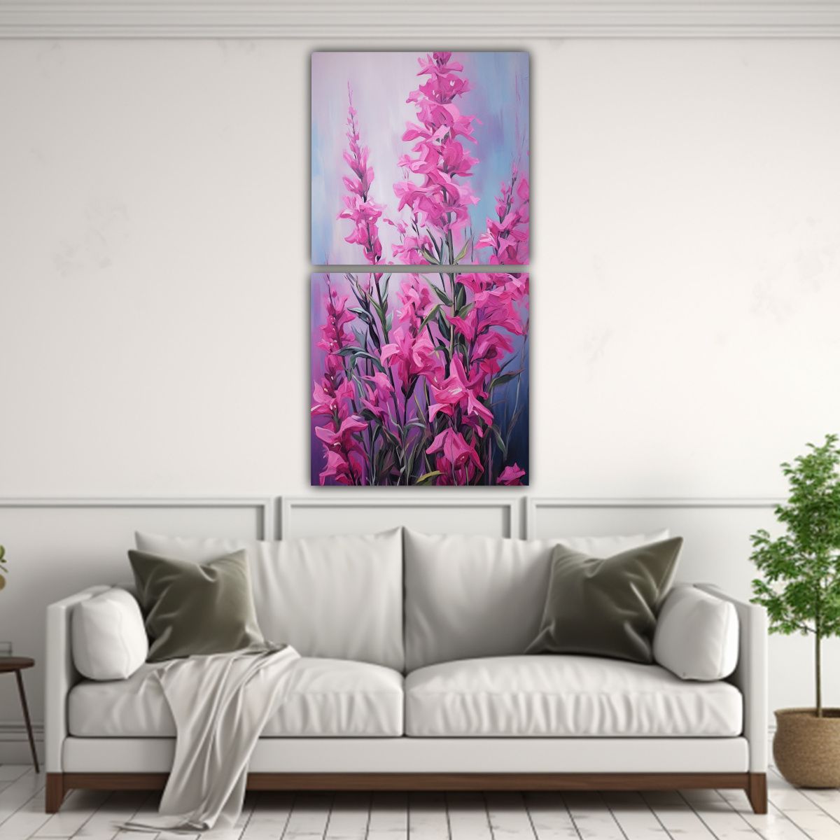 GENERICO - Pintura Abstracta De Fireweed Herbs En Aceite 60x120 Cm