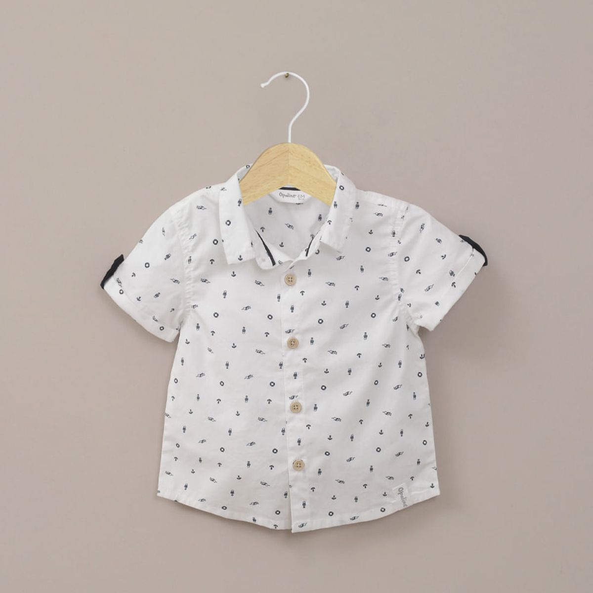 OPALINE - Camisa manga corta blanca de niño