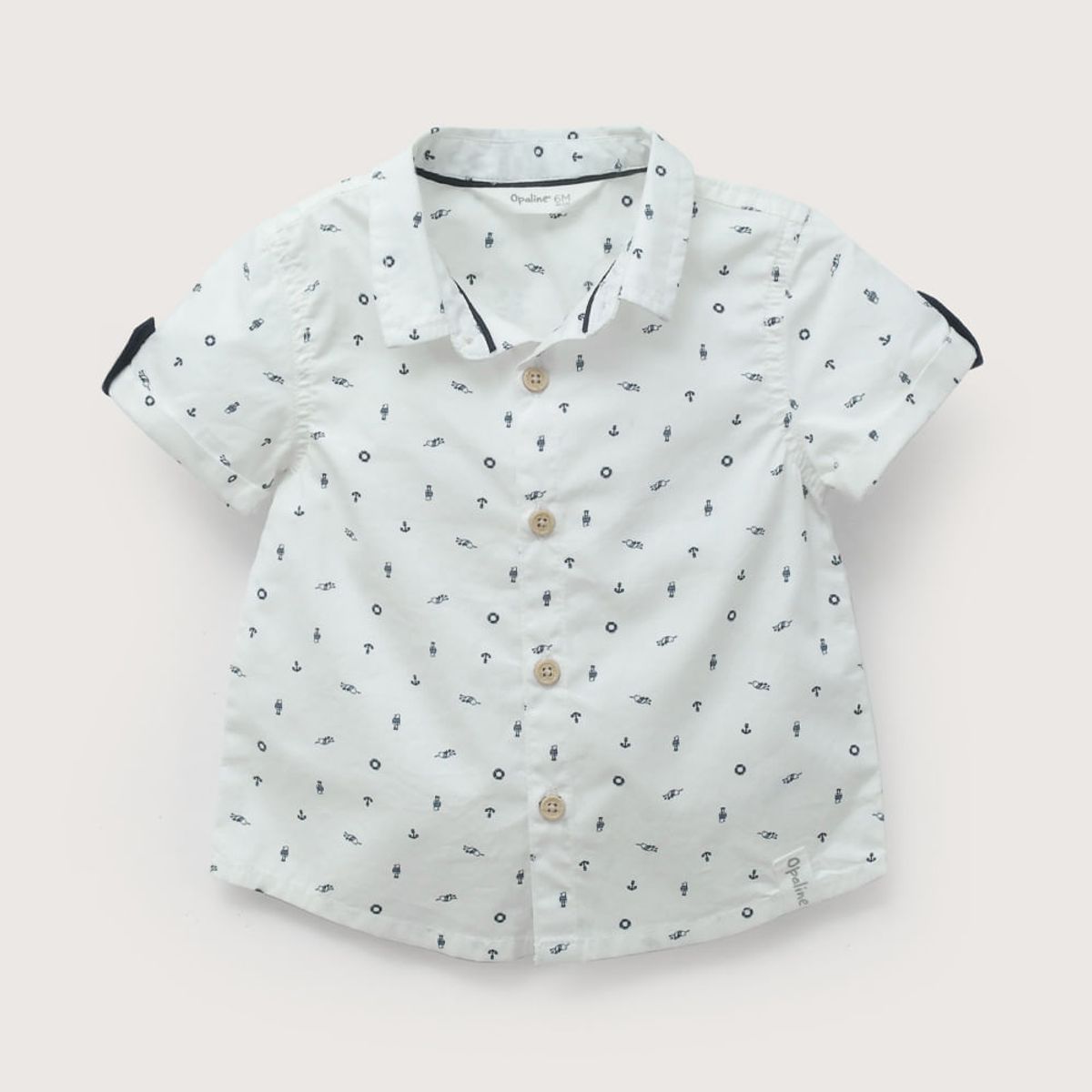 OPALINE - Camisa manga corta blanca de niño