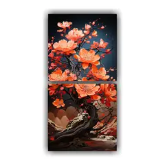 GENERICO - Pintura Decorativa Díptico Vertical Vitalidad A 50x100 Cm