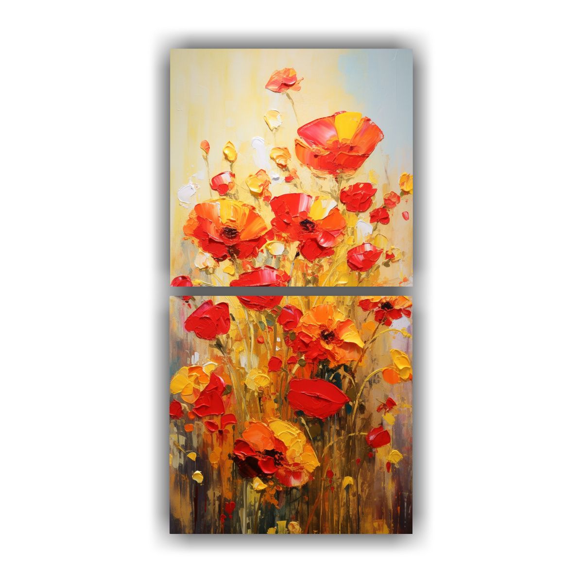 GENERICO - Lienzos Vanguardia Armonía Flores Amarillo Y 20x40 Cm